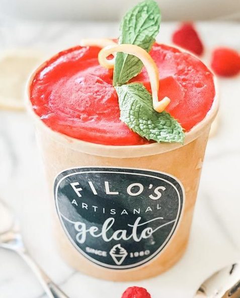 Filo's branded cup of sorbetto